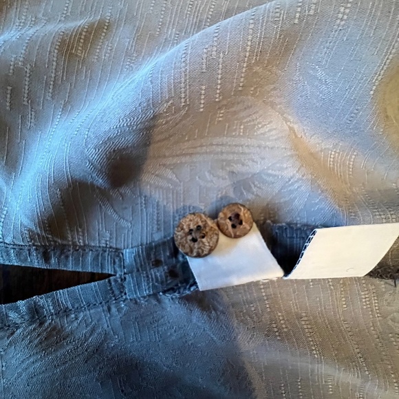 Tommy Bahama Men's Gray Silk Hawaiian Shirt, Button Down, Short Sleeve, Size XL - Picture 10 of 11